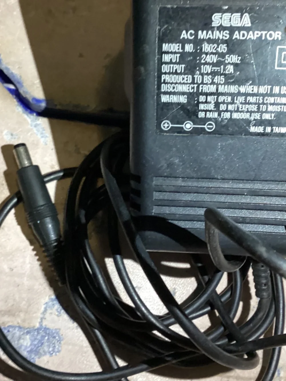 Sega Mega Drive & Game Gear Power Supply Official 10V AC Mains Adapter 1602-05